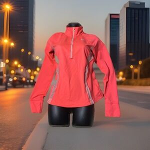 ABERCROMBIE & FITCH ACTIVE SOFT SHELL JACKET CORAL WOMENS SIZE M